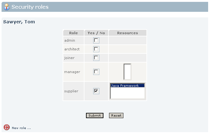 Supplier role assignment